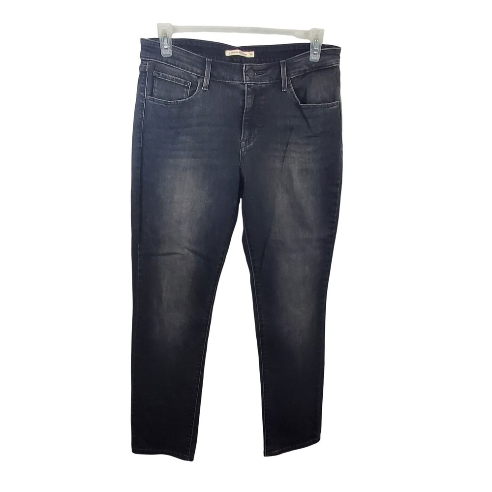 Levi's Classic Mid Rise Skinny Jeans Black Wash Women's Size 14